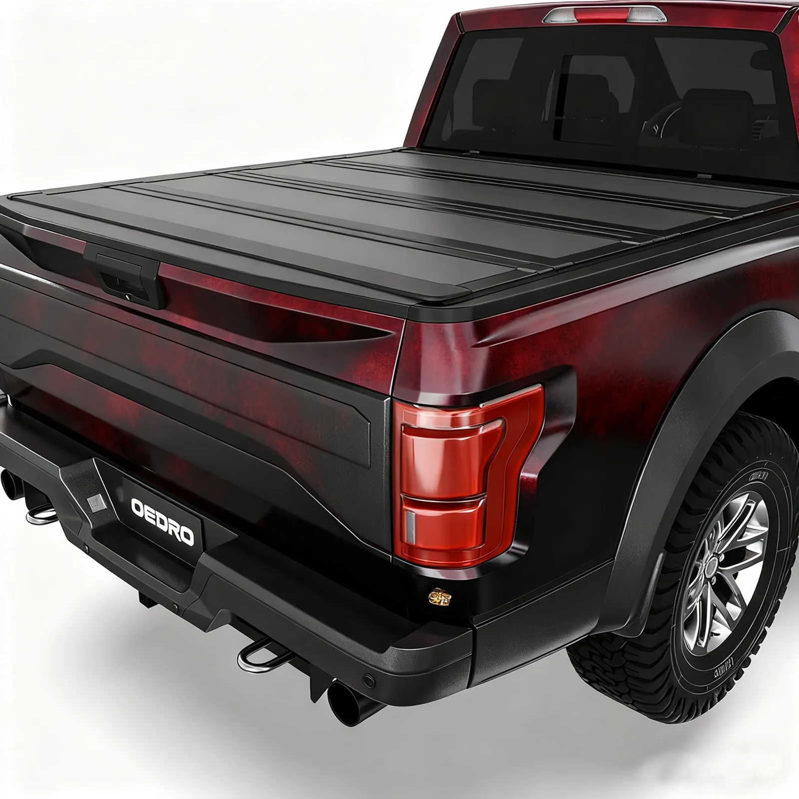 Alaska low profile hard tonneau cover closed on a Ford F-150 in winter