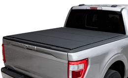 Low profile hard tonneau cover in winter