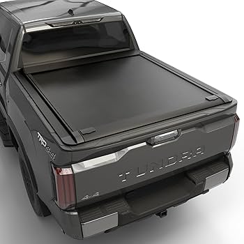Retractable aluminum tonneau cover in winter